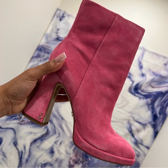 Sam Edelman Jaye Pink Boots Women’s Size 8.5 New - Picture 3 of 3